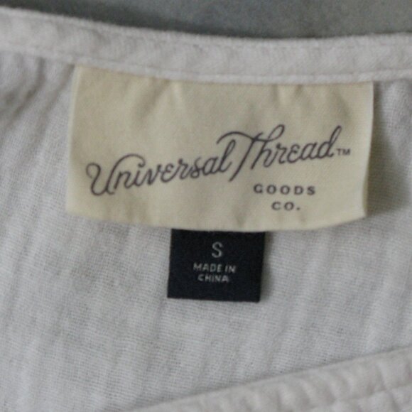 Universal Thread White 100% Cotton Pull Over Blouse Size Small - Picture 6 of 6